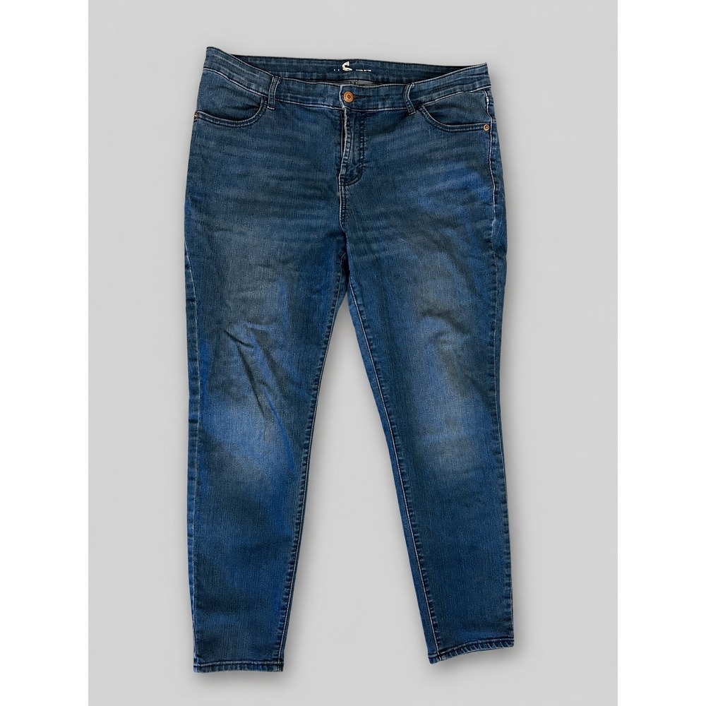 Old Navy Super Skinny Jeans Womens 14 Regular Blue Excellent Mid Rise Wow MR